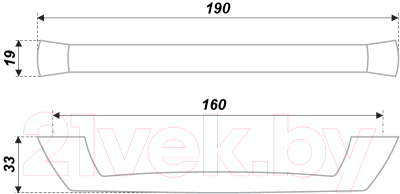 Ручка для мебели Boyard Lui RS188SN.4/160