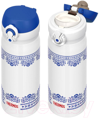 Термос для напитков Thermos JNL-402-BLWH SS V.Insulated Flask / 319562 (400мл, белый)