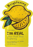 Маска для лица тканевая Tony Moly I`m Real Lemon Mask Sheet Brightening (21мл) - 