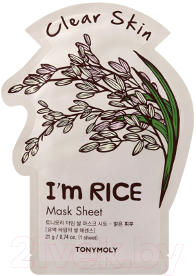 Маска для лица тканевая Tony Moly I`m Real Rice Mask Sheet Clear Skin (21мл)
