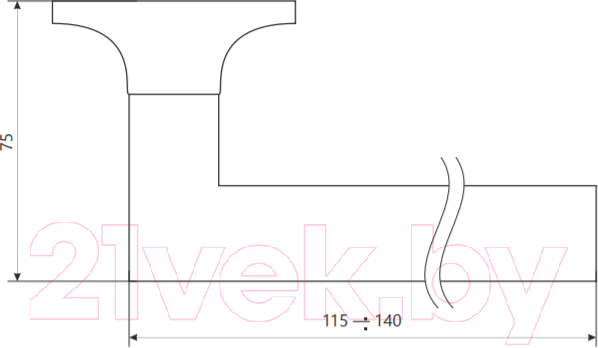 Ручка дверная Apecs 8026-03-CRM/CR