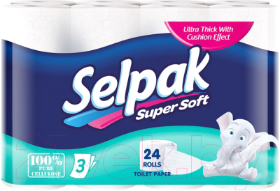 Туалетная бумага Selpak Super Soft 3х слойная (24рул)