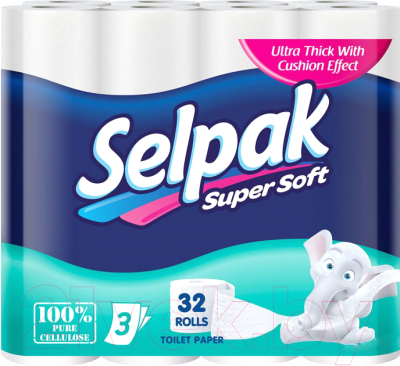 Туалетная бумага Selpak Super Soft 3х слойная (32рул)