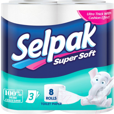 Туалетная бумага Selpak Super Soft 3х слойная (8рул)
