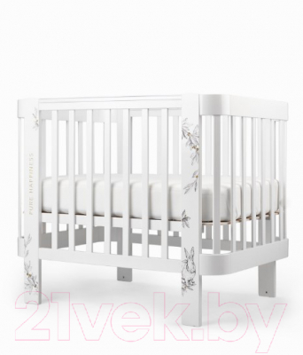 Детская кроватка Happy Baby Mommy Love / 95024 (White)
