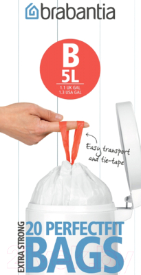 

Пакеты для мусора Brabantia, PerfectFit B 5л / 311741