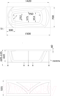 Купить Ванна акриловая 1Марка Elegance 150x70 в Слуцке