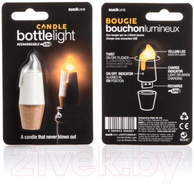 Изображение товара Пробка для бутылок Suck UK Bottlelight / SK LIGHTCANDLE1