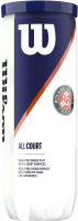 Набор теннисных мячей Wilson Roland Garros / WRT126400 (3шт) - 