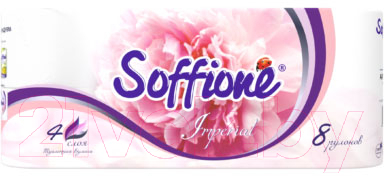 

Туалетная бумага Soffione, Белый, Imperial 4х слойная