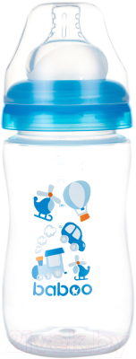 

Бутылочка для кормления Baboo, Прозрачный;голубой, Transport / 3-105