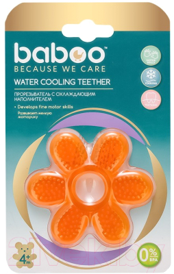 Прорезыватель для зубов Baboo Цветочек 6-003 (оранжевый)