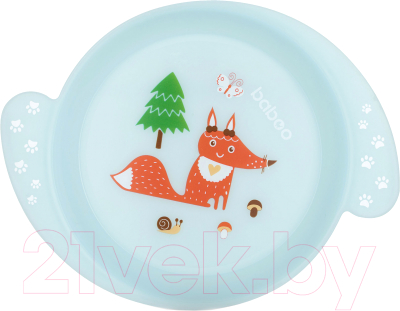 

Тарелка для кормления Baboo, Голубой, Love Story Fox / 9-601