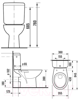 Унитаз напольный Jika Zeta 8253960002429 + 8933703000631