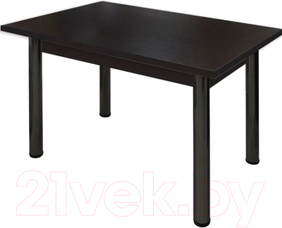 Обеденный стол Solt СТД-12 с обвязкой (венге/ноги черные)