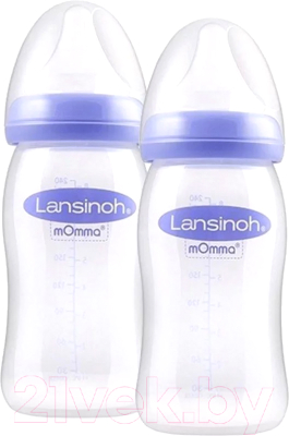 

Набор бутылочек для кормления Lansinoh, Прозрачный, С силиконовой соской / 75850