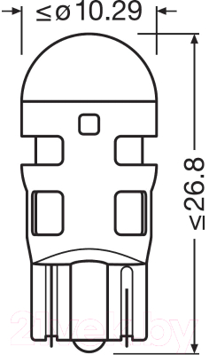Комплект автомобильных ламп Osram 2825DRP-02B (2шт)