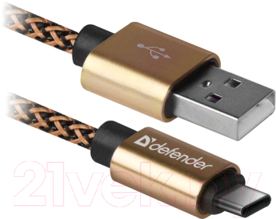 Кабель Defender USB09-03T PRO / 87812 (1м, золото)