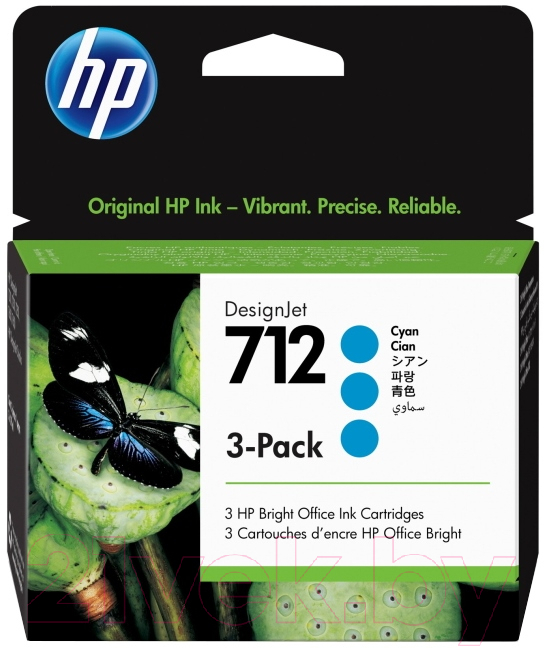 Комплект картриджей HP 712 голубой (3ED77A) (3шт)