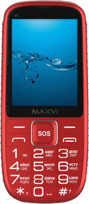 Мобильный телефон Maxvi B9 (красный)