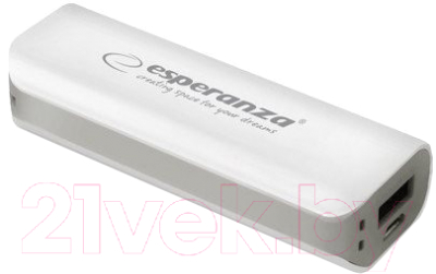 Портативное зарядное устройство Esperanza Joule 2200mAh / EMP103WE (белый/серый)