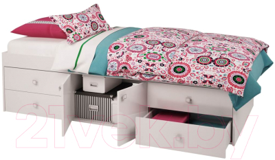 Односпальная кровать Polini Kids Simple 3100 (белый)