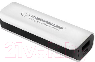 Портативное зарядное устройство Esperanza Joule 2200mAh / EMP103WK (белый/черный)