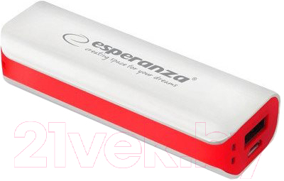 Портативное зарядное устройство Esperanza Joule 2200mAh / EMP103WR (белый/красный)