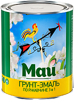 Эмаль Ярославские краски Май на ржавчину 3 в 1 (800г, черный) - 