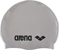 Шапочка для плавания ARENA Classic Silicone JR / 91670 51 (Silver/Black) - 