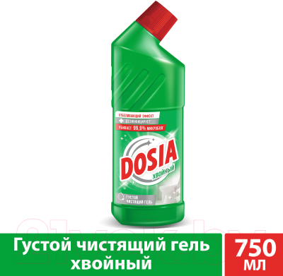 Чистящее средство для унитаза Dosia Хвоя с дезинфицирующим и отбеливающим эффектом (750мл)
