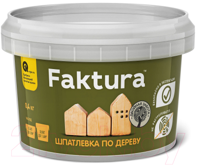 Шпатлевка готовая Ярославские краски Faktura по дереву (0.4кг, белый)