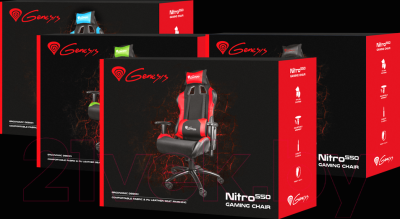 Кресло геймерское GENESIS Nitro 550 NFG-0783 Gaming (черный/голубой)