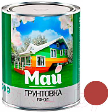 Грунтовка Ярославские краски Май универсальная ГФ-021 (2.2кг, красный/коричневый)