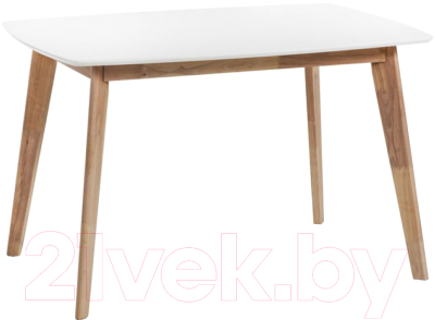 Обеденный стол Atreve Mirabella 120x80 (белый/дуб беленый)