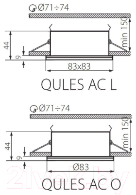 Точечный светильник Kanlux Qules ACL-C/M / 26301