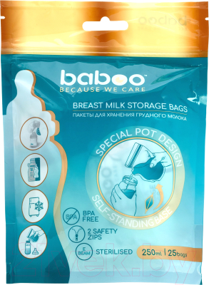 Набор пакетов для хранения молока Baboo 2-005 (25шт)