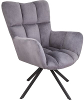 Кресло мягкое Седия Colorado (темно-серый велюр 40/черный) - 