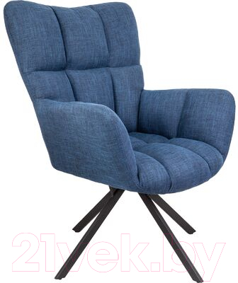 Кресло мягкое Седия Colorado (темно-синий велюр Chita/черный)