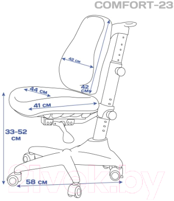 Кресло растущее Rifforma Comfort-23 (голубой, с чехлом)