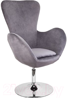Кресло мягкое Седия Sydney (велюр темно-серый BL-40/хром)