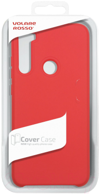 Чехол-накладка Volare Rosso для Redmi Note 8 + стекло (красный/черный)
