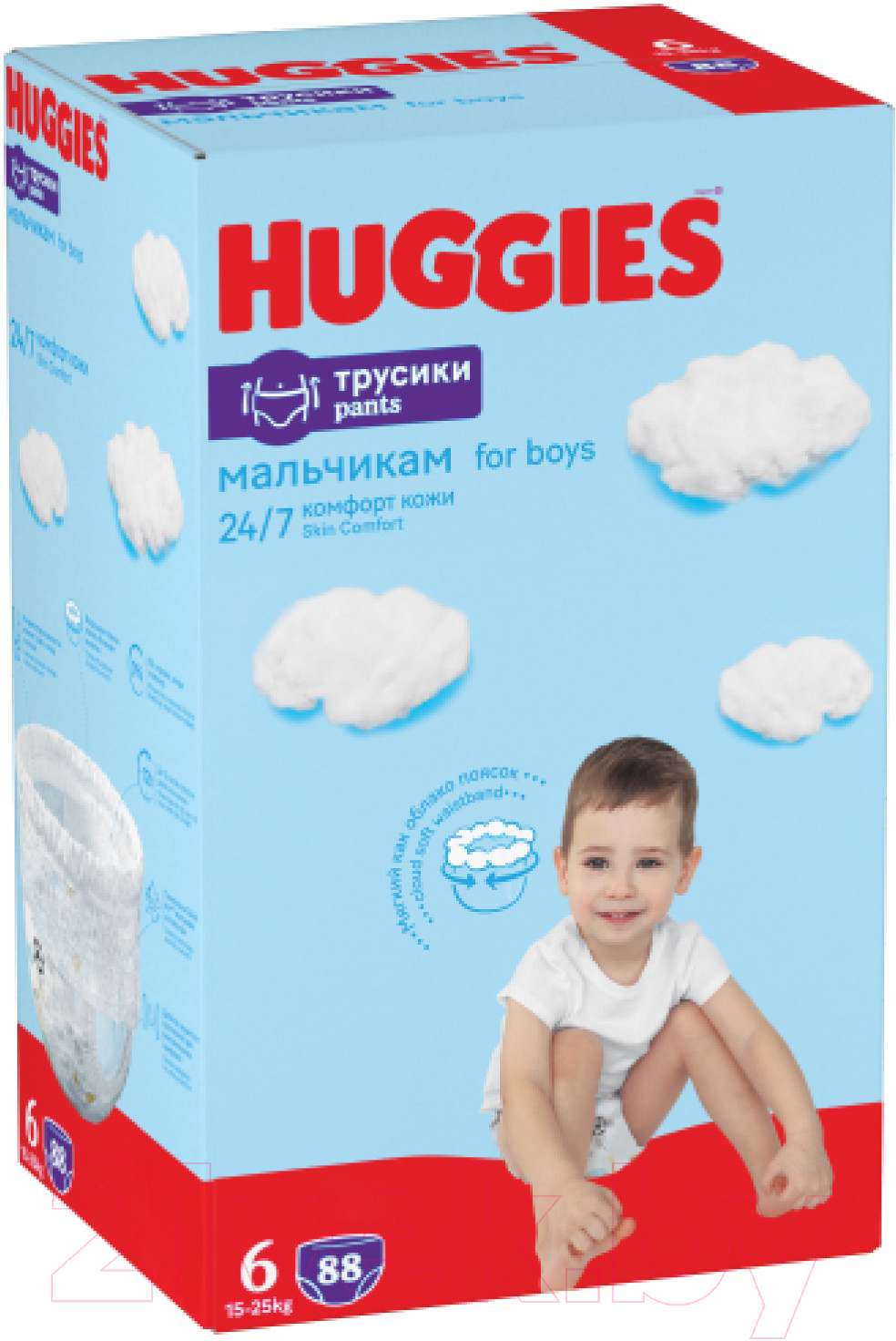 Подгузники-трусики детские Huggies 6 Disney Boy Box (88шт)