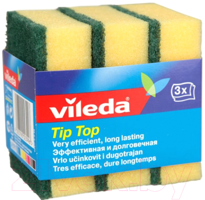 Набор губок для мытья посуды Vileda Тип-Топ (3шт)