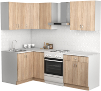 Кухонный гарнитур S-Company Клео лайт 1.2x1.7 левая (дуб сонома/дуб сонома) - 