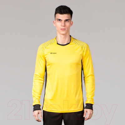 Лонгслив вратарский футбольный 2K Sport Keeper / 120420 (XXL, желтый/черный)