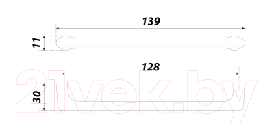Изображение товара Ручка для мебели Boyard Olav RS290MBSN.4/128