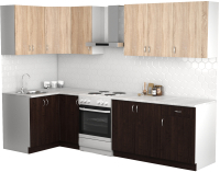 Кухонный гарнитур S-Company Клео лайт 1.2x2.3 левая (венге/дуб сонома) - 