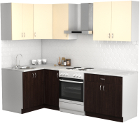 Кухонный гарнитур S-Company Клео лайт 1.2x1.8 левая (венге магия/песочный) - 
