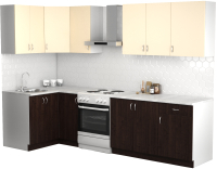 Кухонный гарнитур S-Company Клео лайт 1.2x2.3 левая (венге магия/песочный) - 
